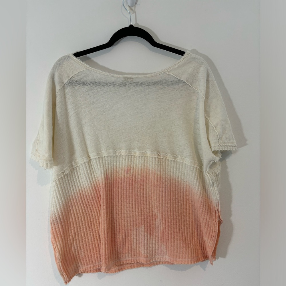 We the Free Size Small Oversized Cropped Ombré Short Sleeve Shirt Tshirt Casual - Picture 5 of 10